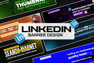 design a linkedin facebook youtube banner and cover