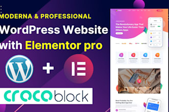 develop wordpress website with crocoblock and elementor pro