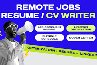 write remote jobs resume for tech related roles