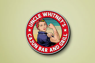 provide a vintage bar and grill restaurant logo design