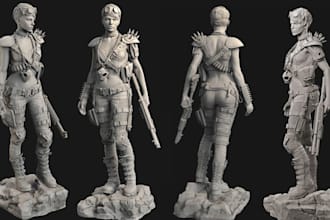shapen 3d model from zbrush,create 3d digital miniature for 3d printing,stl file