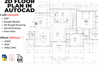 do your 2d floor plan in autocad within 24 hours