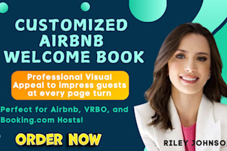 create a professional airbnb welcome warm book for your vacation rental home str