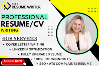expertly craft job winning 12 hour professional resume CV cover letter writing