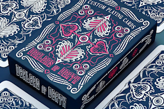 design card game playing card board game with card box and mockup