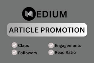 write and publish your article on medium,for unique promotion to get followers