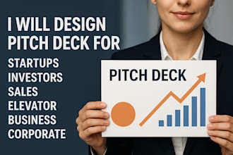 design pitch deck for startups, investors, sales, elevator, business, corporate