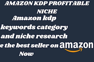 do high selling amazon kindle KDP niche research and profitable keywords