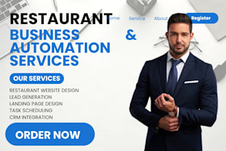 setup restaurant crm restaurant leads build restaurant website landing page