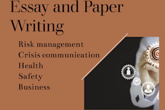do risk management, crisis communication, assigned business task, health, safety