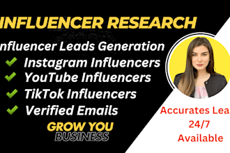 provide best instagram, youtube, and tiktok influencers list