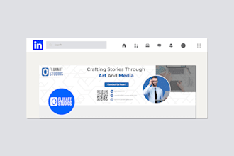 design a professional and unique linkedin and spotify banner