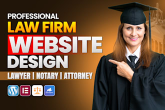 design lawyer website, law firm, notary, attorney, wordpress website