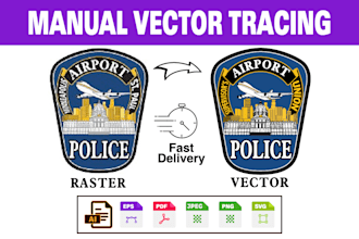 vectorize, redraw, and convert any raster image to vector