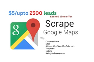 do google map scraping, b2b data extraction,lead generation