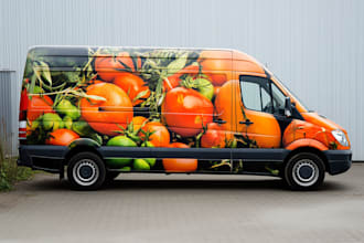 design attractive vehicle wrap, car wrap vinyl wrap design