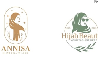 do design burqa, abaya,khimar, cosmetic, beauty, fashion and hijab logo
