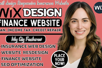 build modern wix website for financial, credit repair, or wix loan business site