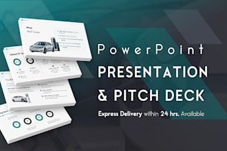 do powerpoint presentation design, investor pitch deck and business templates