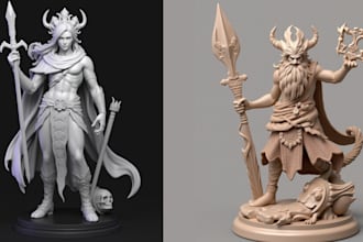 sculpt 3d model, 3d miniature, mini figure, action figure,3d figure for printing