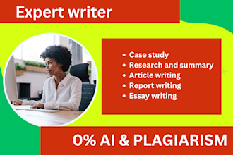 do case study analysis, research and summary writing