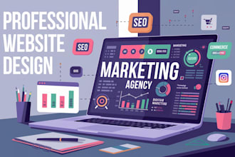 create a professional website for your digital  agency , smma