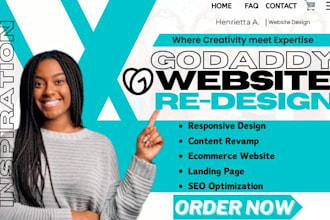 develop godaddy website redesign godaddy website design godaddy website seo
