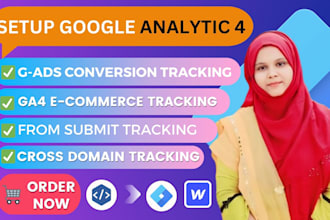 setup google analytics 4, event tracking with ecommerce via GTM