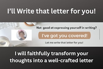 write your personal or business letters