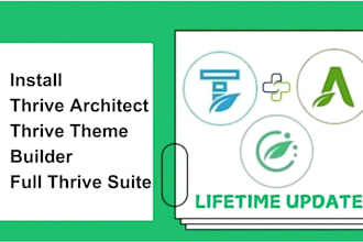 install thrive architect, thrive theme builder, full thrive suite
