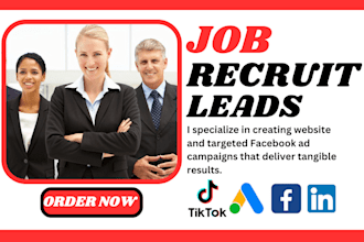 generate recruitment leads, job board leads and staffing leads using facebook