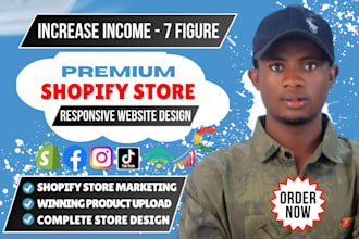 build shopify dropshipping store, shopify website, shopify store design, manager