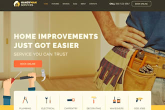 handyman website, hvac website, construction company website, plumbing website