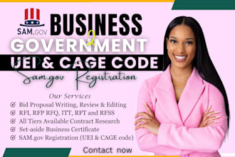 do government contract sam gov registration, uei, cage code, naics for business