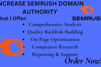 increase your semrush domain authority score to 50 plus high ranking