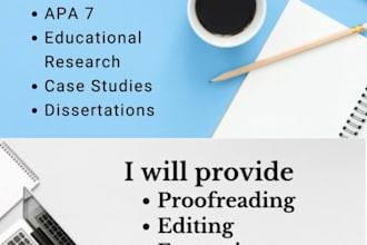 proofread and edit your thesis or dissertation and research proposal
