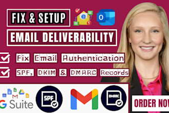 fix spf dkim dmarc, email authentication, dns configuration setup dns records