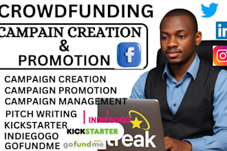 do crowdfunding campaign creation promote on kickstarter gofundme