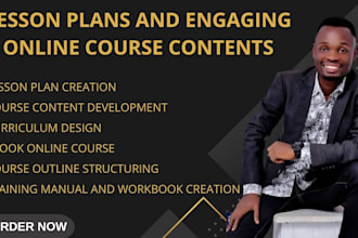 create lesson plan online course curriculum course content training manual ebook