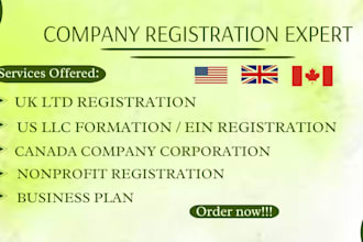 do US llc, ein, UK ltd, canada corporation for  resident and non resident