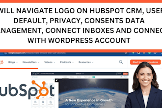 navigate logo on hubspot crm, user default, privacy, consents data management