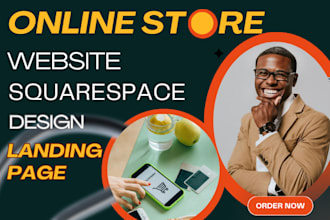 design premium online square space online store website design landing page web