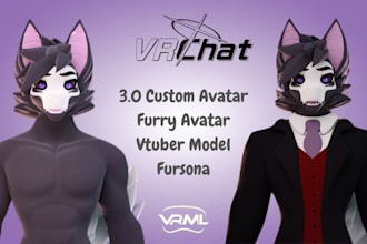 make high quality vrchat avatar, furry avatar, 3d model, fursona, nsfw model