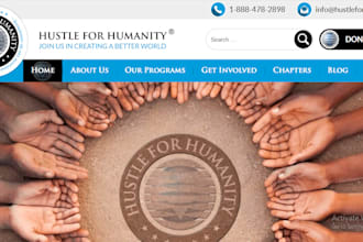 build nonprofit ngo website, charity website, 501c3 church, donation website