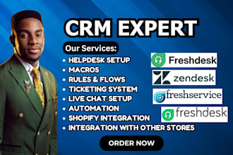 be your shopify expert setup  zendesk freshdesk gorgias customer care support