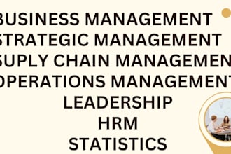 supply chain operations strategic business management statistics leadership hrm