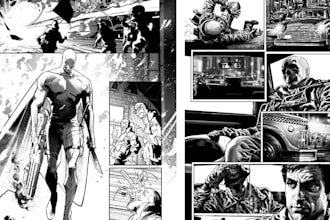 draw anime manga panel storyboard comic page manga strip comic book art