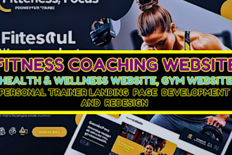 health wellness website fitness coaching website gym personal trainer website
