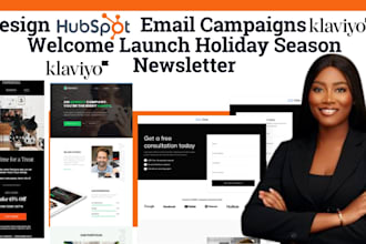 design hubspot email campaigns klaviyo welcome launch holiday season newsletter