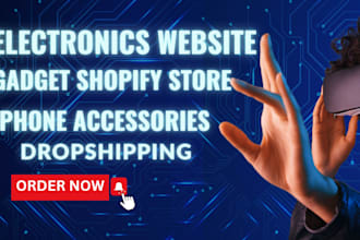 design ecommerce electronics website gadget shopify store phone accessories